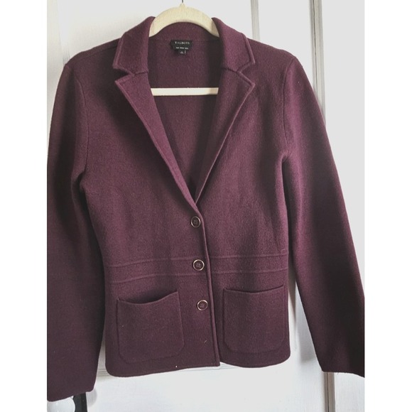 Talbots Sweaters - Talbots women pure merino wool sweater cardigan button up‎ pockets Sz Small